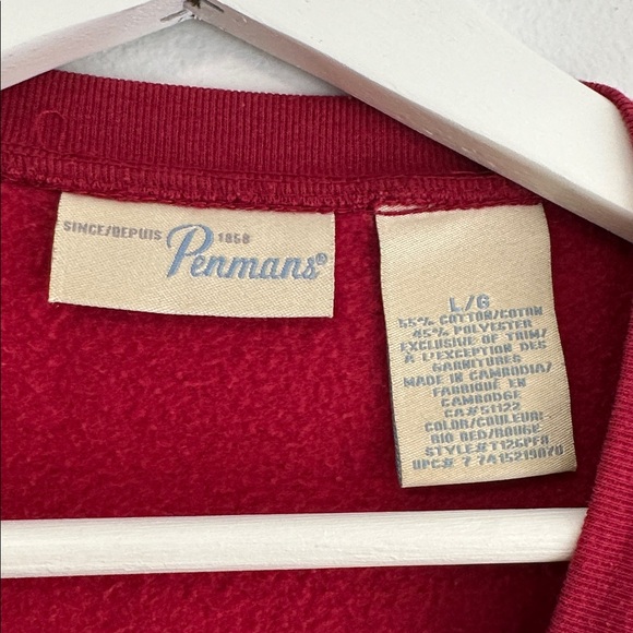 Vintage Penmans Christmas 🎄 Penguin Print Red‎ Sweater y2k holiday Large - Picture 4 of 8
